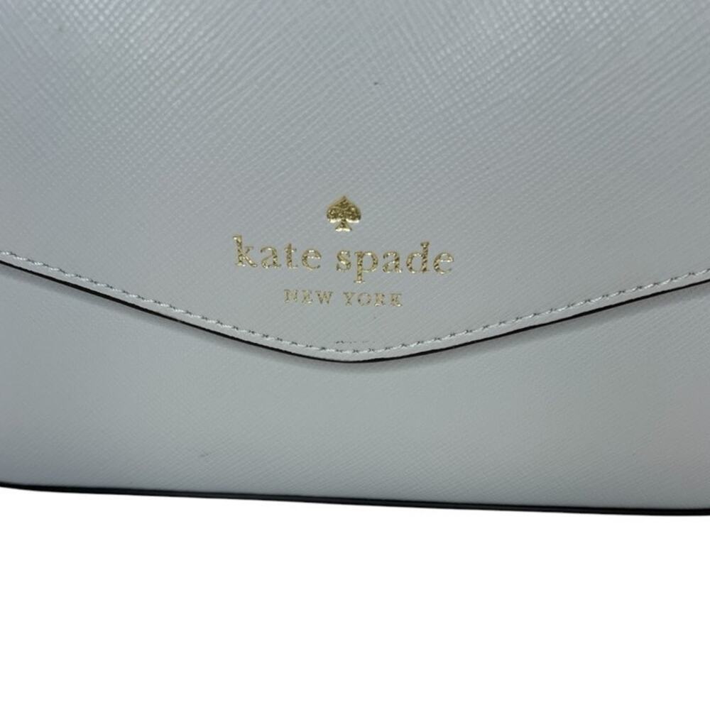 Kate Spade White Leather Envelope Snap Closure Crossbody Purse - Picture 3 of 16